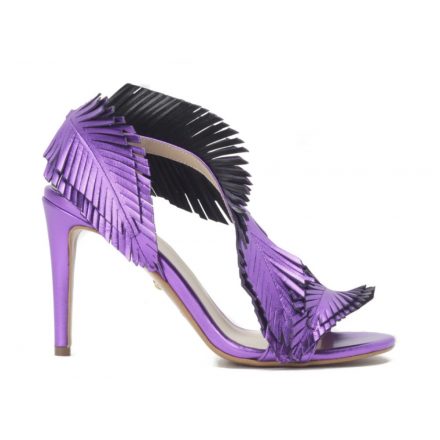 Women's high-heeled shoes - Palma purple, shiny