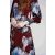 Midi floral printed PE muslin dress, with big flowers, and open back 