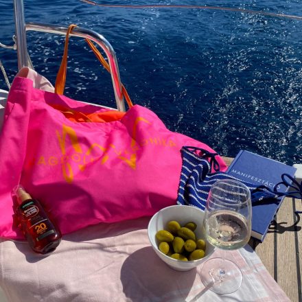 MV Monaco beach / shopper bag - Támogatói táska  (magenta / narancssárga)